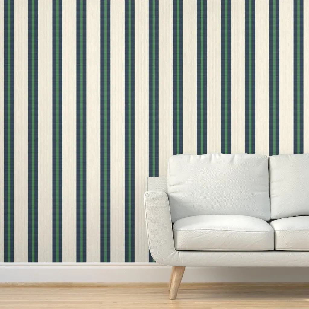 Preppy Tote Stripe Peel and Stick Wallpaper - Off-White product