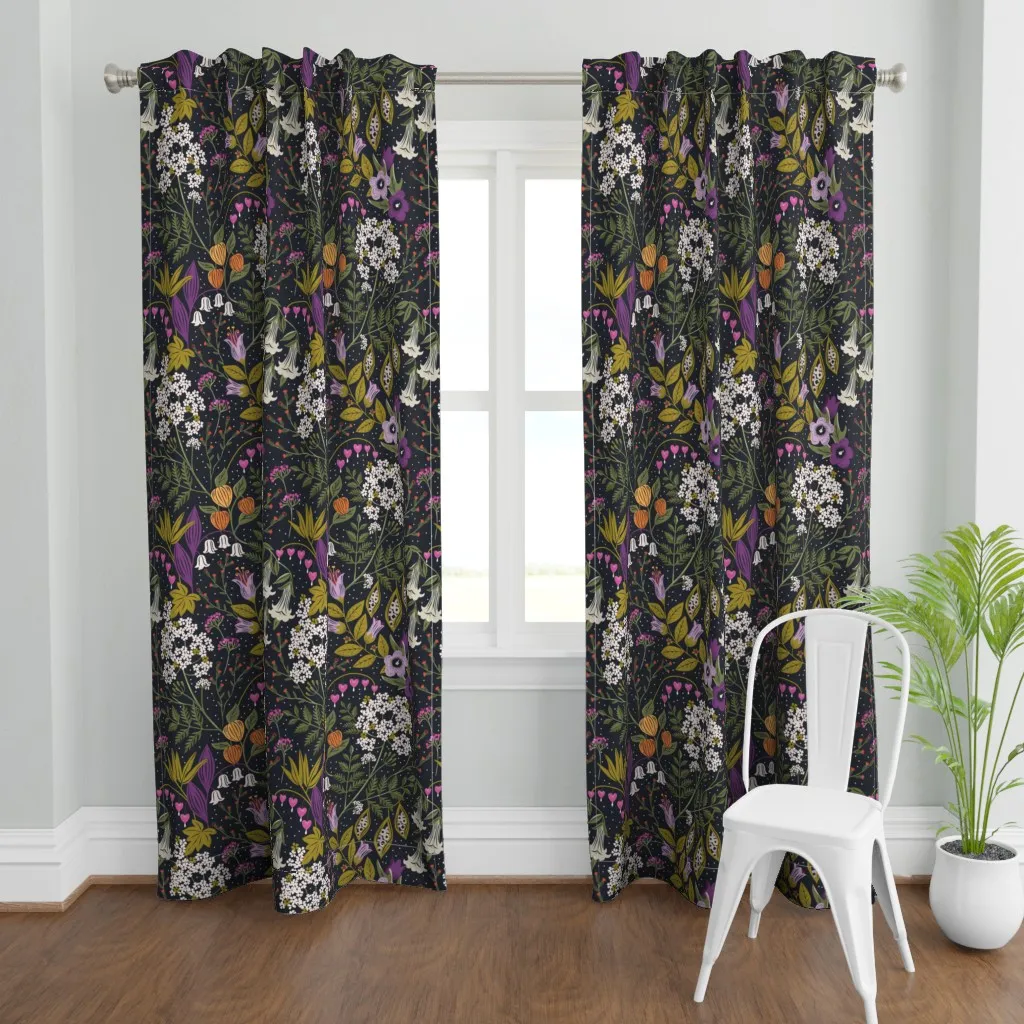 Pretty Poisonous Curtain Panel - Purple product