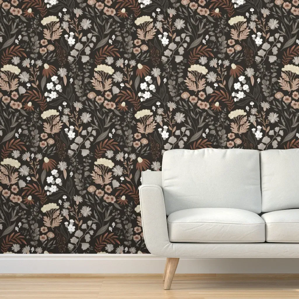 Pretty Wild Peel and Stick Wallpaper - Dark Grey product
