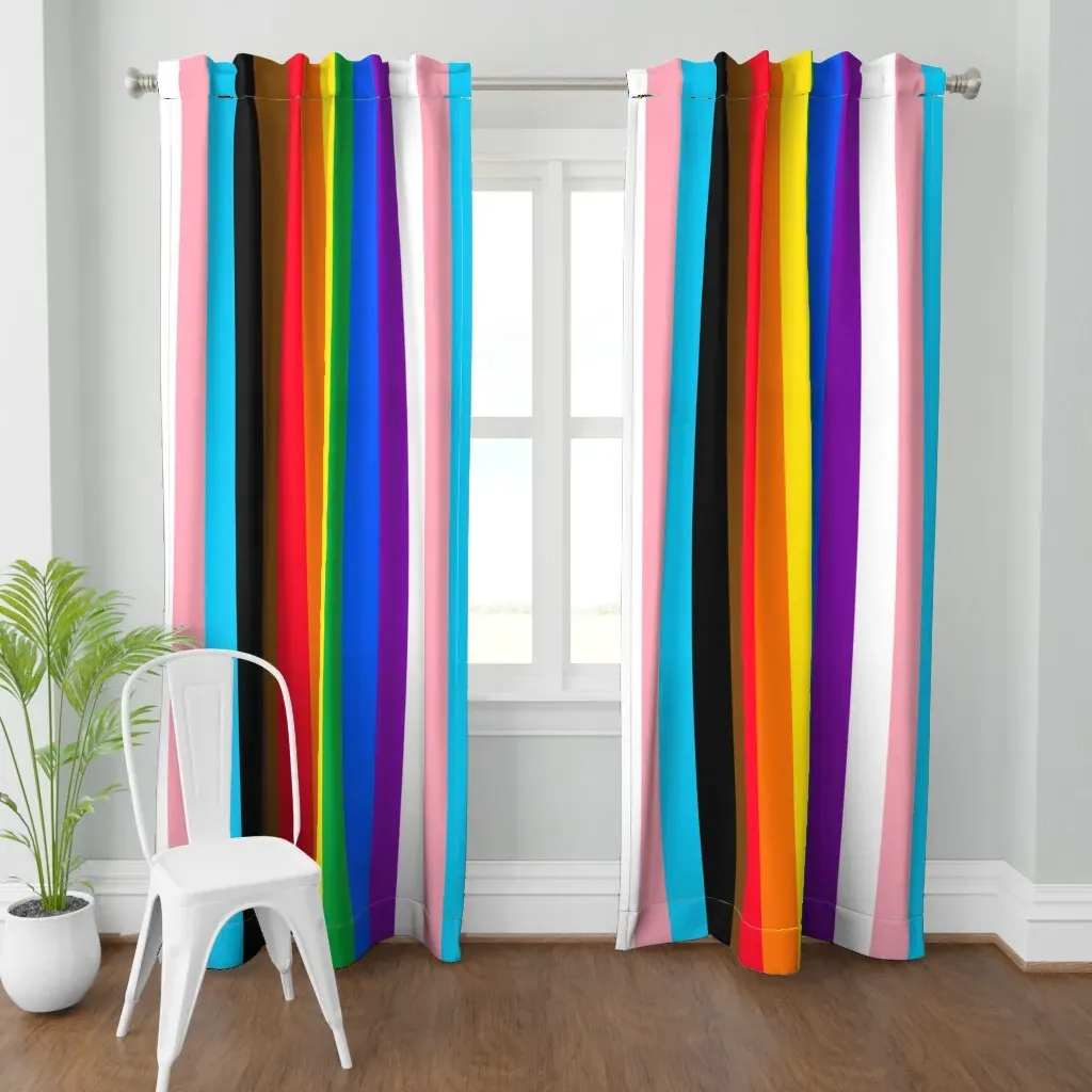 Pride Flag Progressive Curtain Panel - Rainbow product