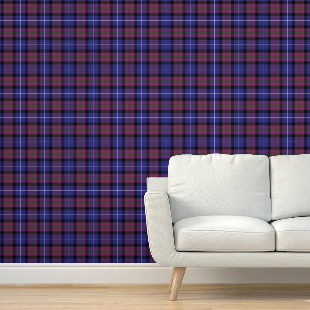 Pride Of Scotland Tartan Plaid Peel and Stick Wallpaper - Dark Blue product