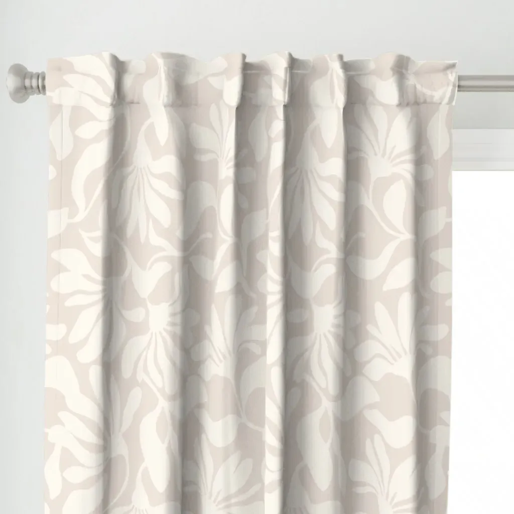 Prima Flora Curtain Panel - Off-White alternate view