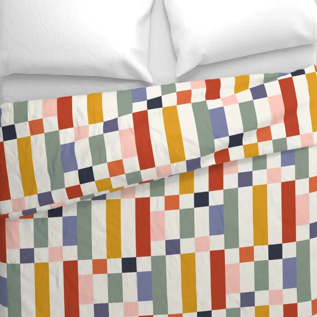 Primary Play Colorful Duvet Cover - Red-Orange alternate view