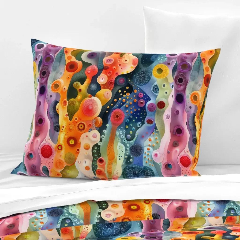 Primordial Soup Standard Cushion Cover - Orange, Cotton Sateen product