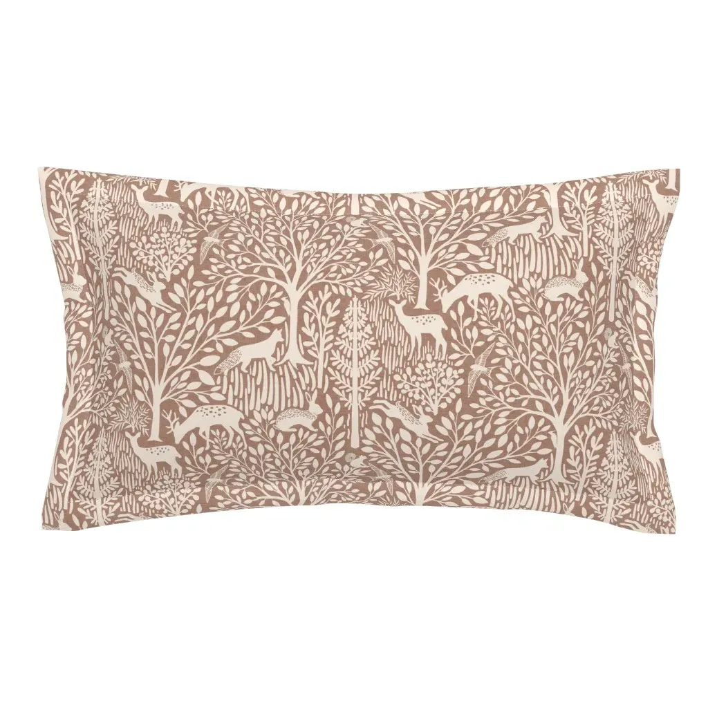 Primrose Forest Mocha Mousse King Pillow Sham - Off-White product