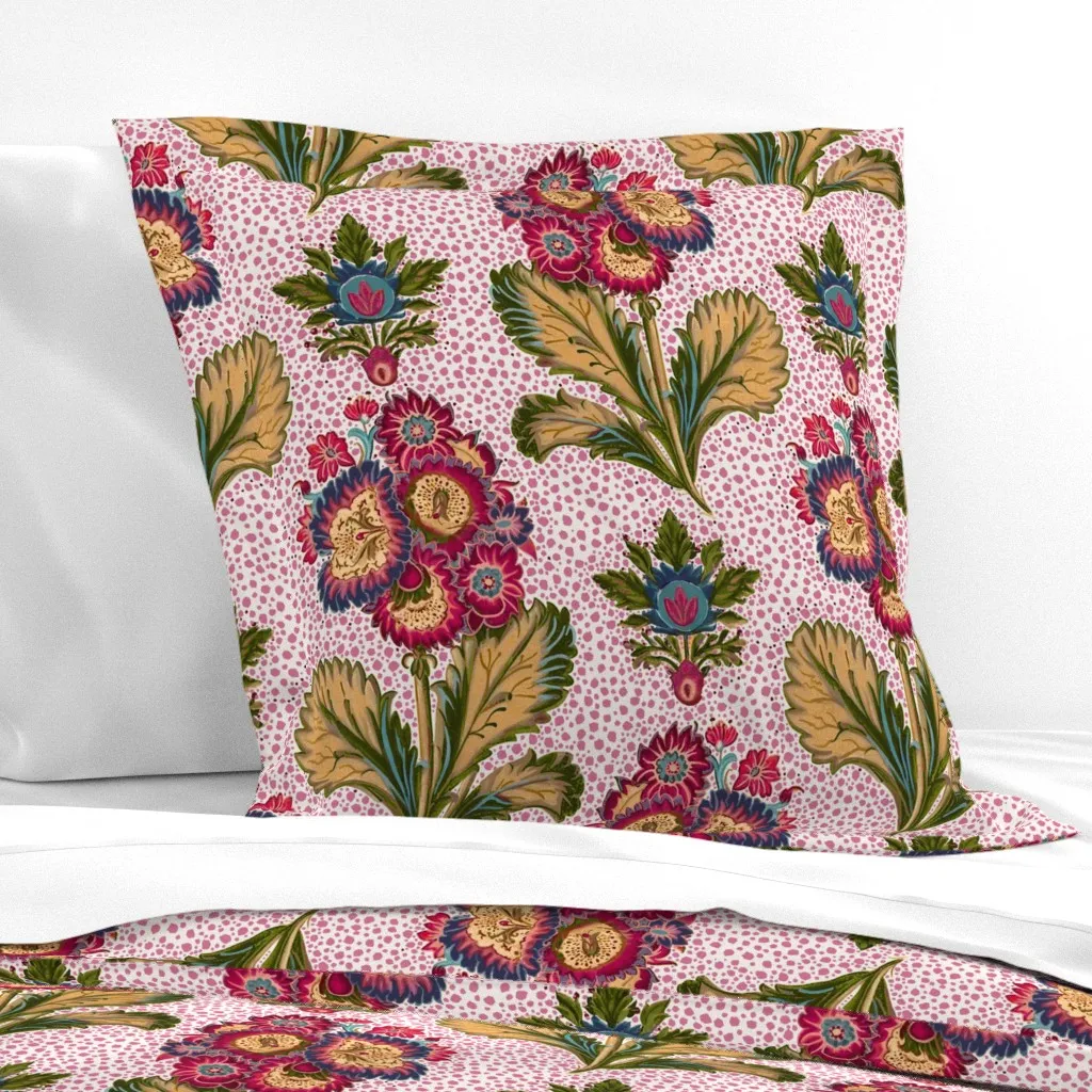 Primrose Print Euro Pillow Sham - Burgundy product