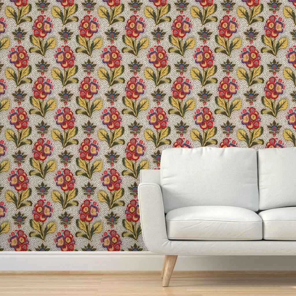 Primrose Print Peel and Stick Wallpaper - Red product
