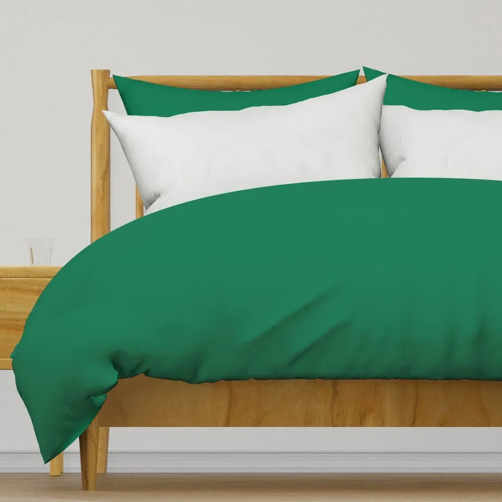 Printed Solid Duvet Cover - Emerald Green product