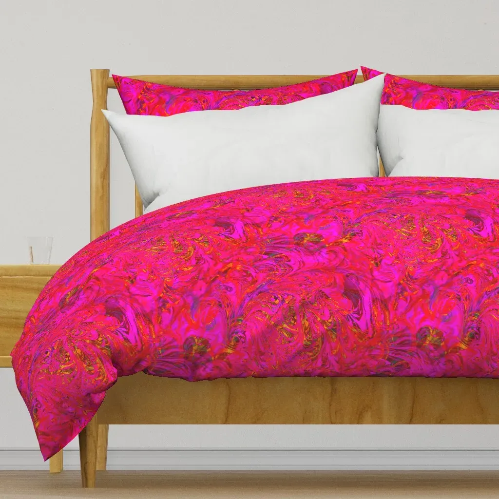 Psychedelic Swirls Duvet Cover - Magenta product