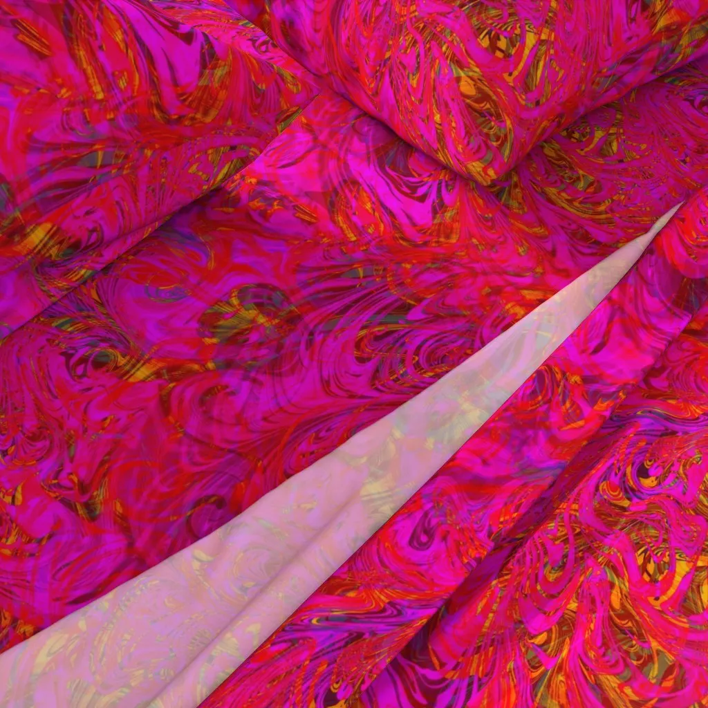 Psychedelic Swirls Queen Sheet Set - Magenta alternate view