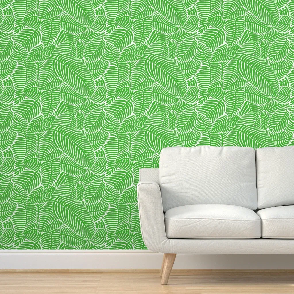 Pure Palm Peel and Stick Wallpaper - Green, White product