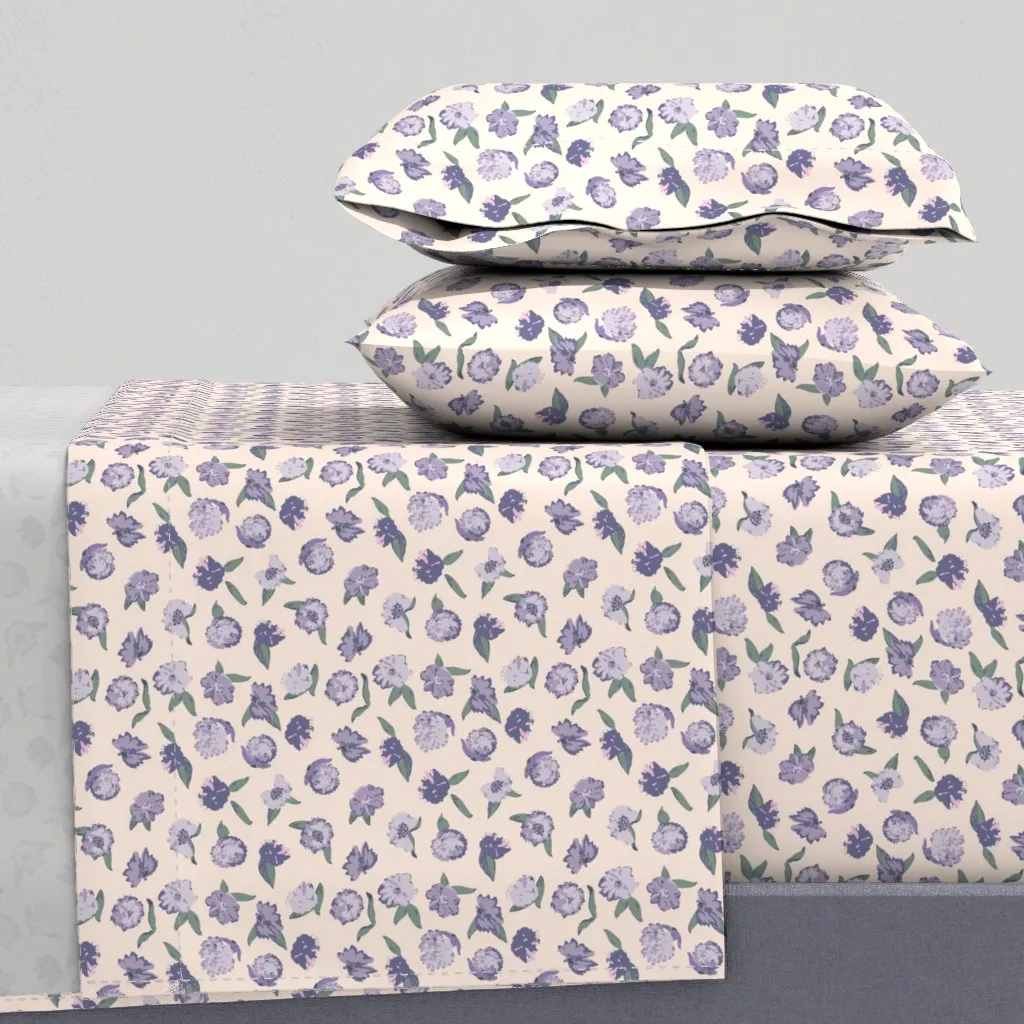 Purple Cherry Blossoms Queen Sheet Set - Lavender product