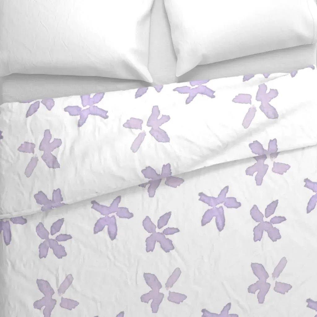 Purple Flowers Duvet Cover - Purple alternate view