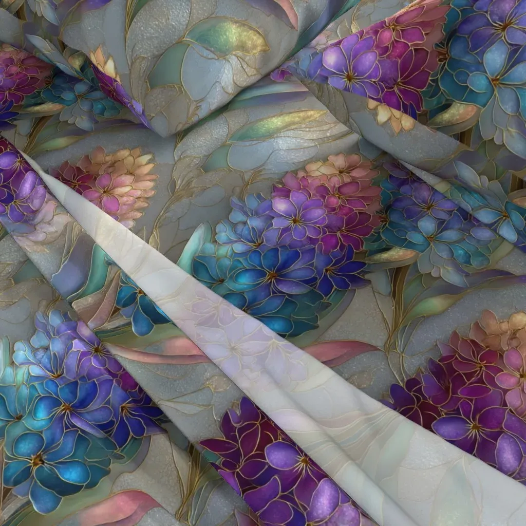 Purple Hyacinth Flower Bunches Cal King Sheet Set - Purple alternate view