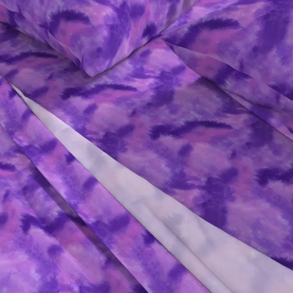Purple Mottled Watercolor Wash Queen Sheet Set - Lavender alternate view