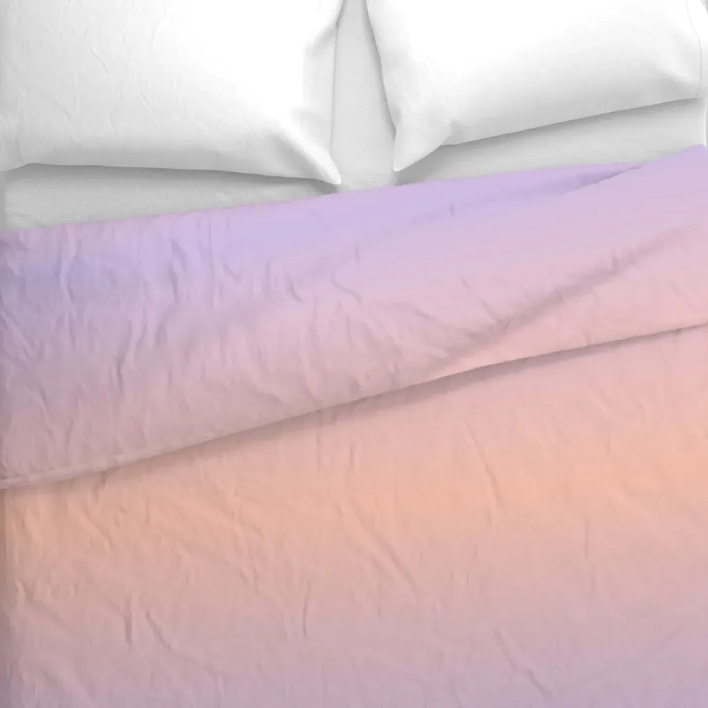 Purple Orange Ombre Large Duvet Cover - Light Pink alternate view