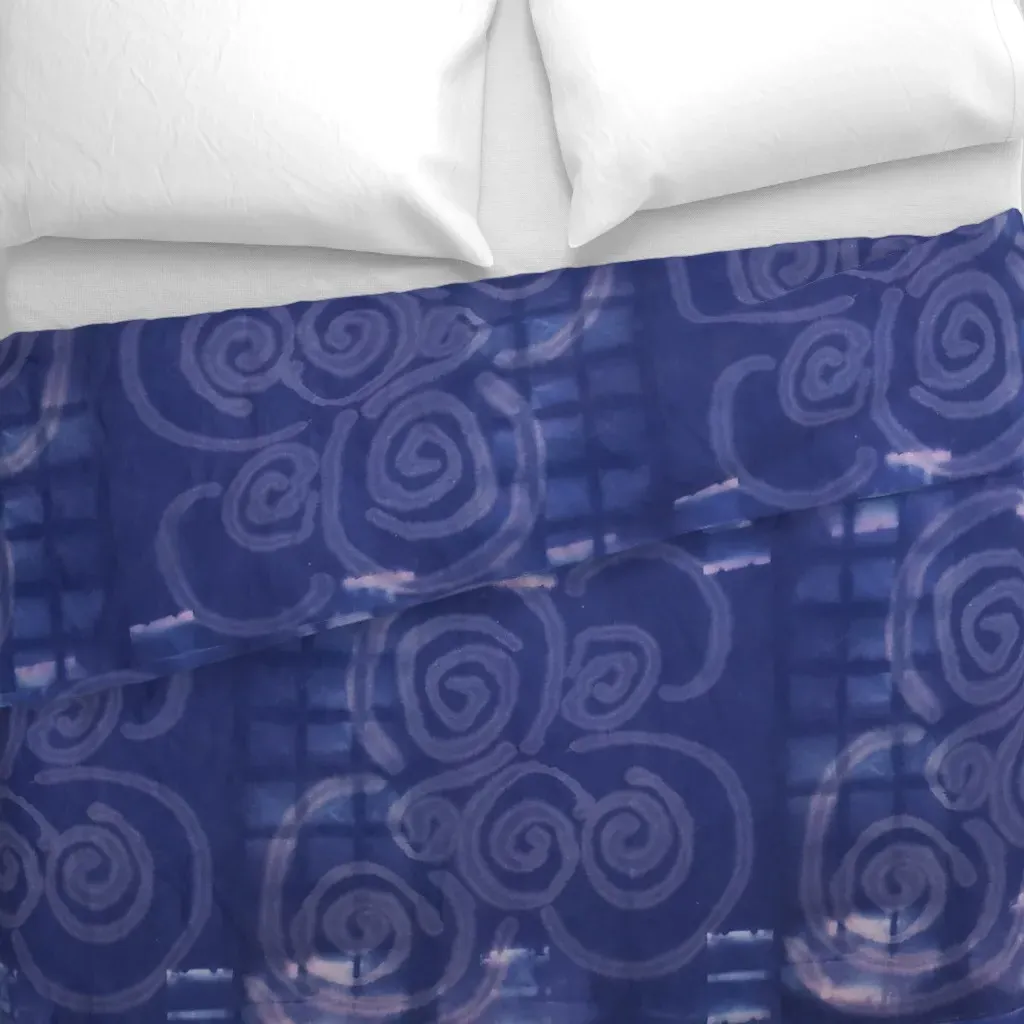 Purple Swirls Duvet Cover - Indigo alternate view