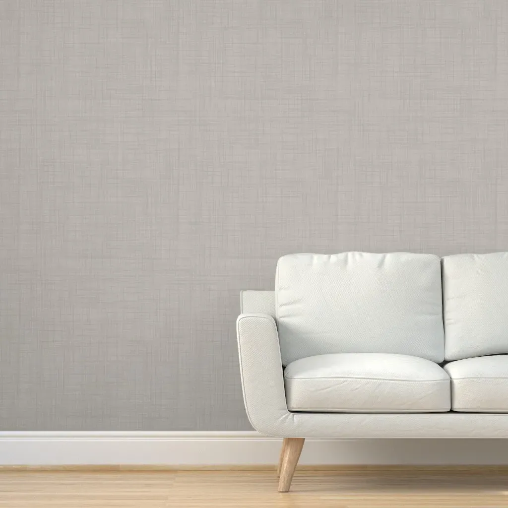 Pussywillow Distressed Linen Peel and Stick Wallpaper - Light Gray product