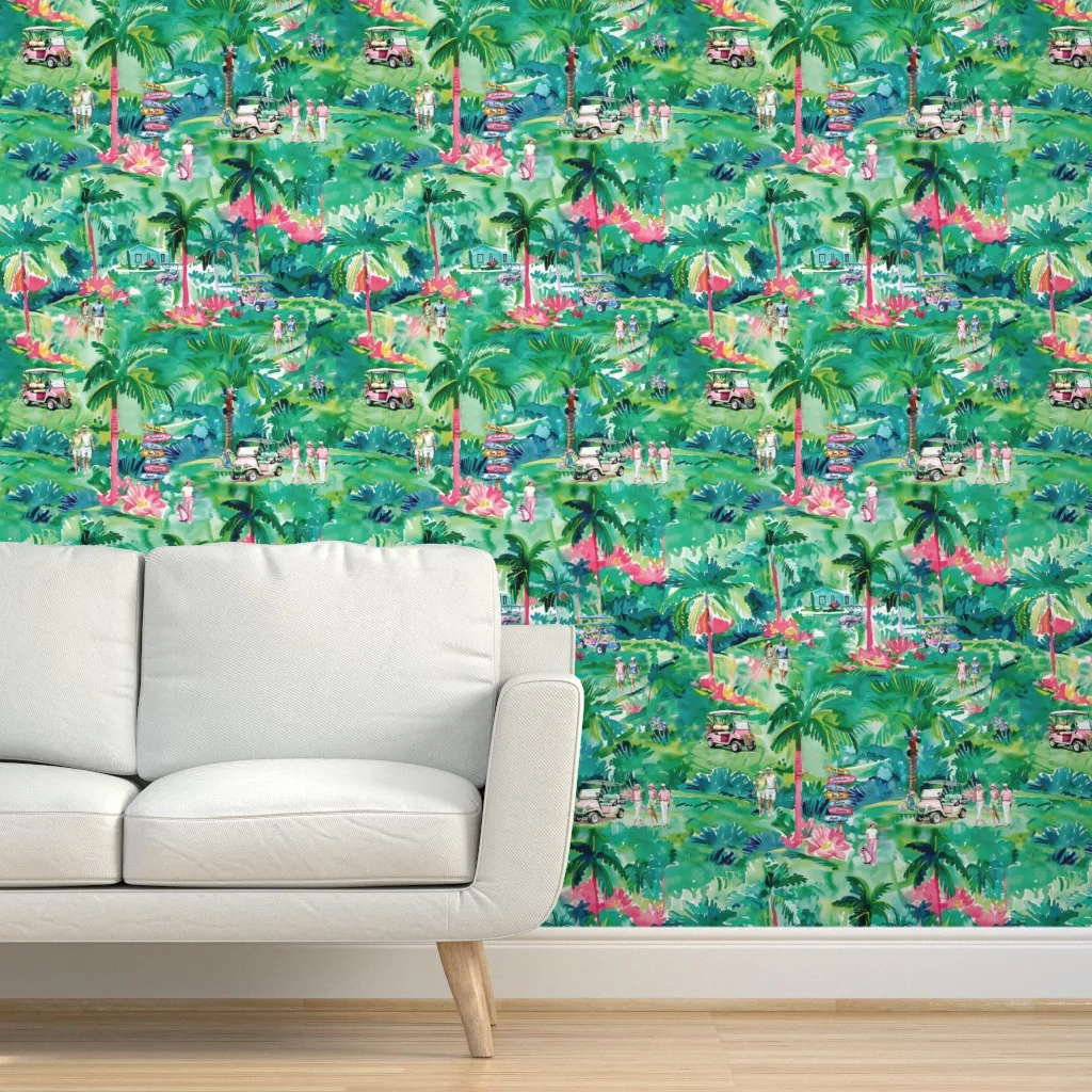 Puttin' On The Green Peel and Stick Wallpaper - Green product