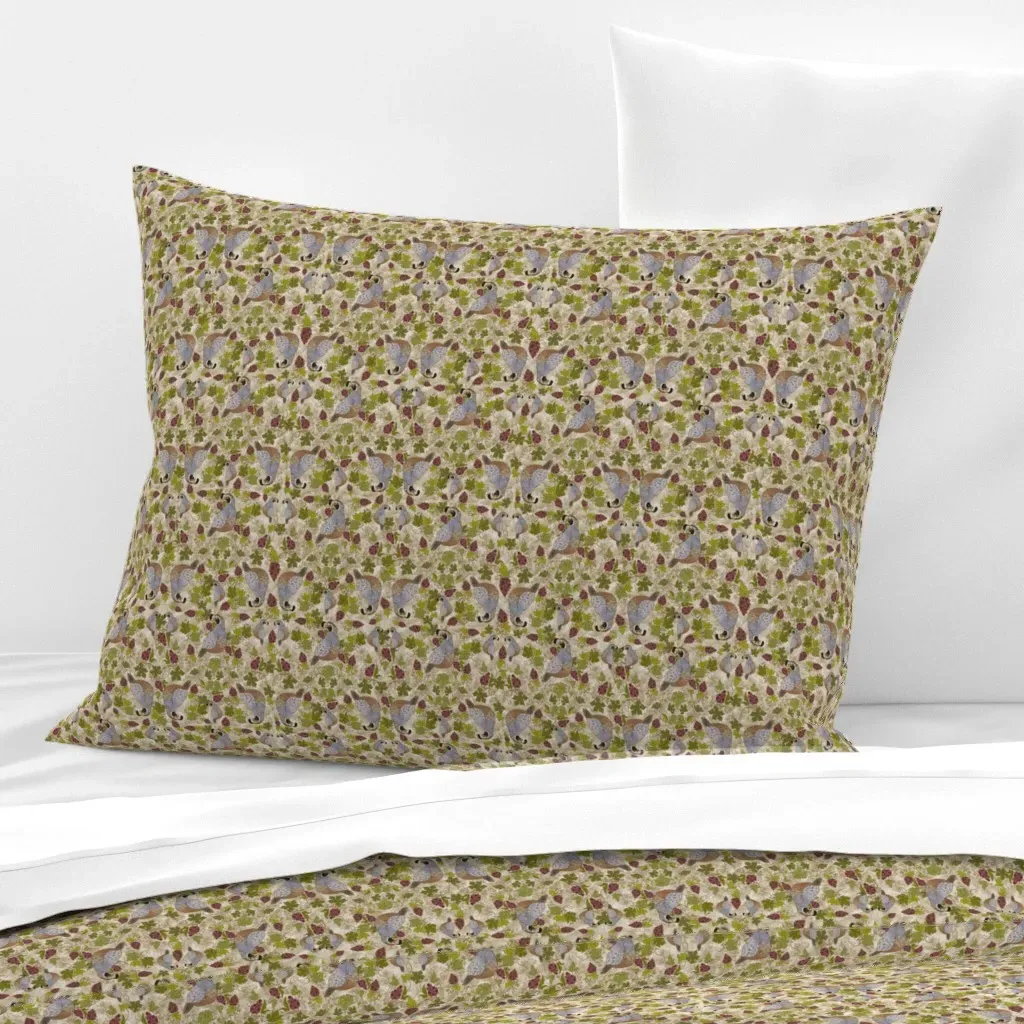 Quail Ditsy Standard Knife Edge Cushion Cover - Beige, Cotton Sateen product
