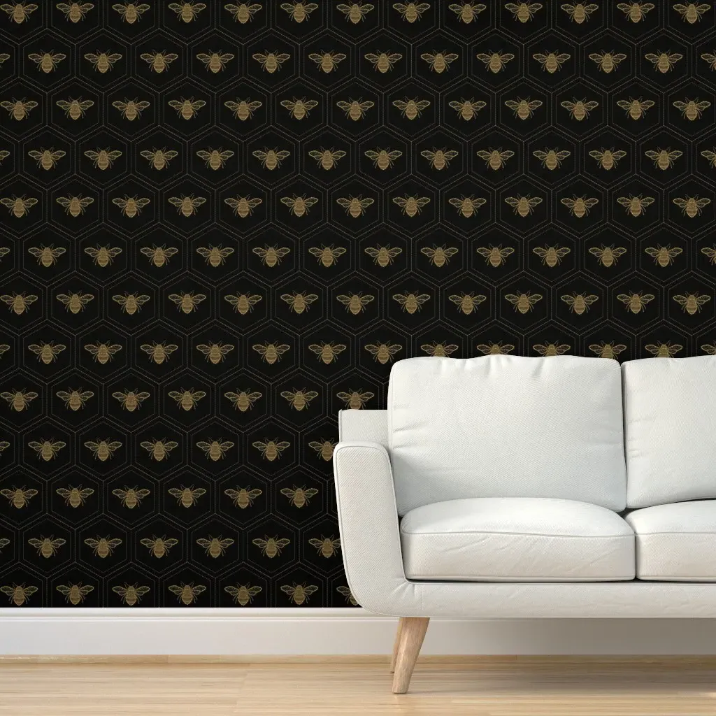 Queen Bee Passementerie Peel and Stick Wallpaper - Gold product