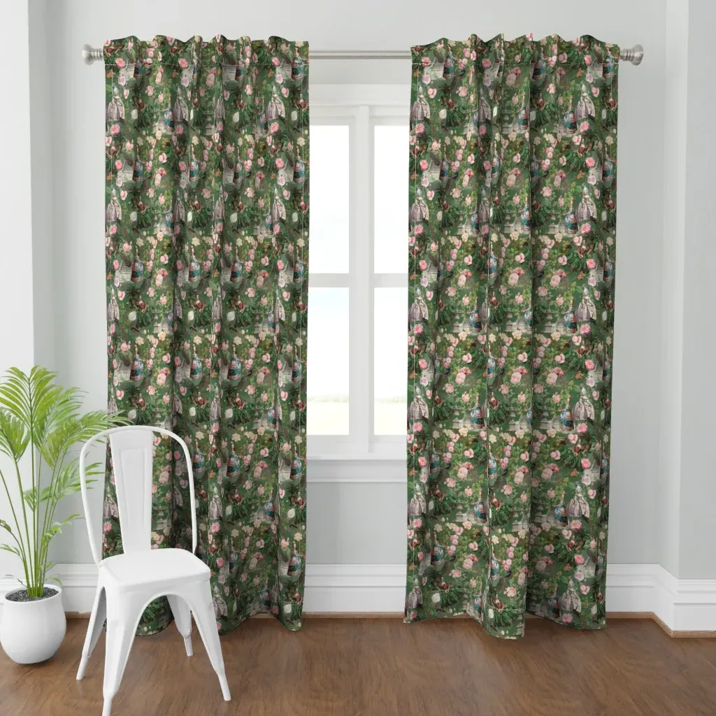 Queen Marie Antoinette Curtain Panel - Green product