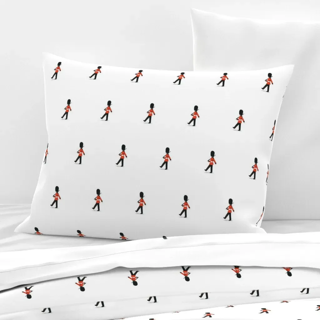 Queen's Guard Standard Knife Edge Pillow - Red, Cotton Sateen product
