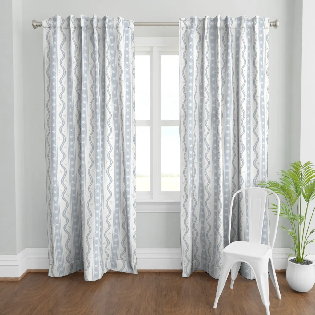 Quiet Blue Charlie Small Curtain Panel - Light Blue product