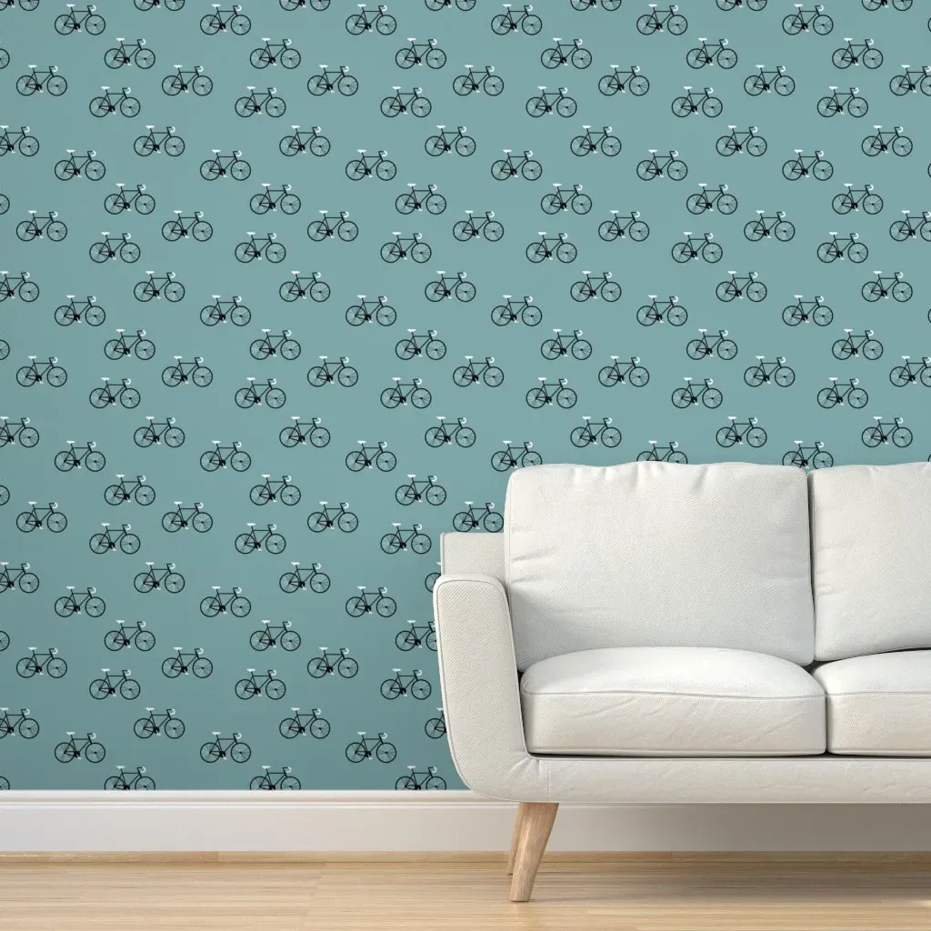 Race Bike Tour De France Peel and Stick Wallpaper - Black product