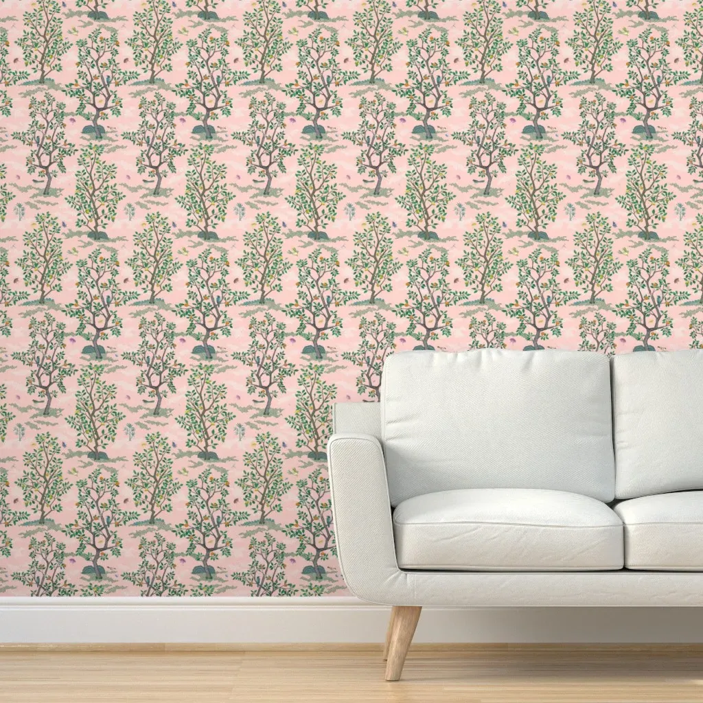 Rachel Citrus Grove Peel and Stick Wallpaper - Pink product