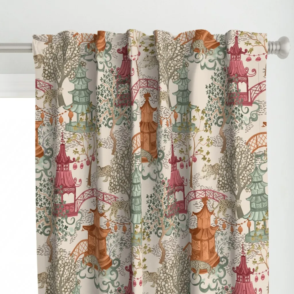 Rachel Party Custom Curtain Panel - Peach alternate view