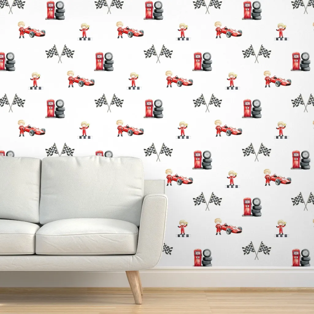 Racing F1 Formula Peel and Stick Wallpaper - Red product