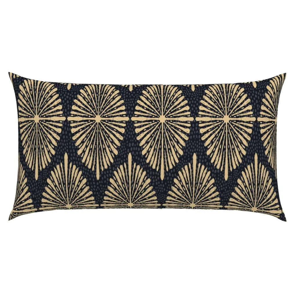 Radiant Aura XL King Pillow Sham - Black, Golden Honey product