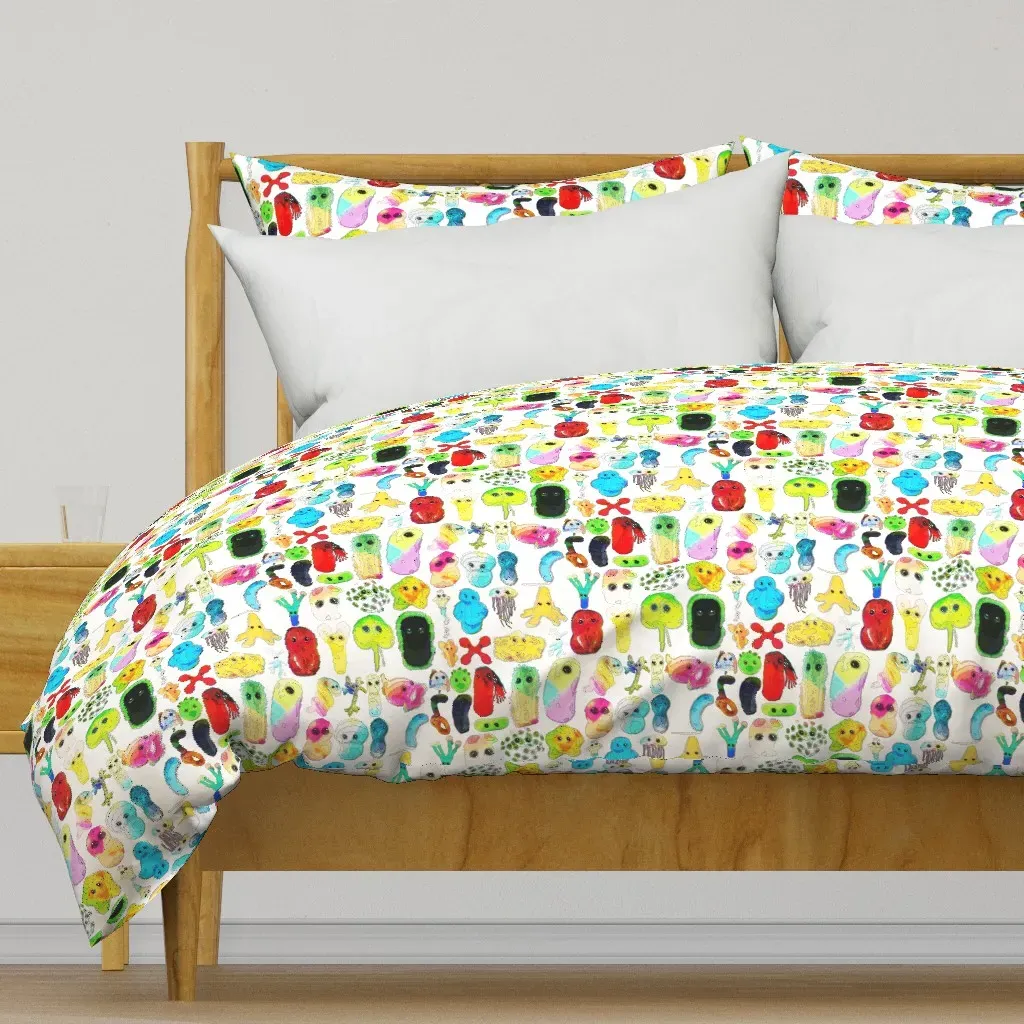 Rainbow Microbes Duvet Cover - Yellow product
