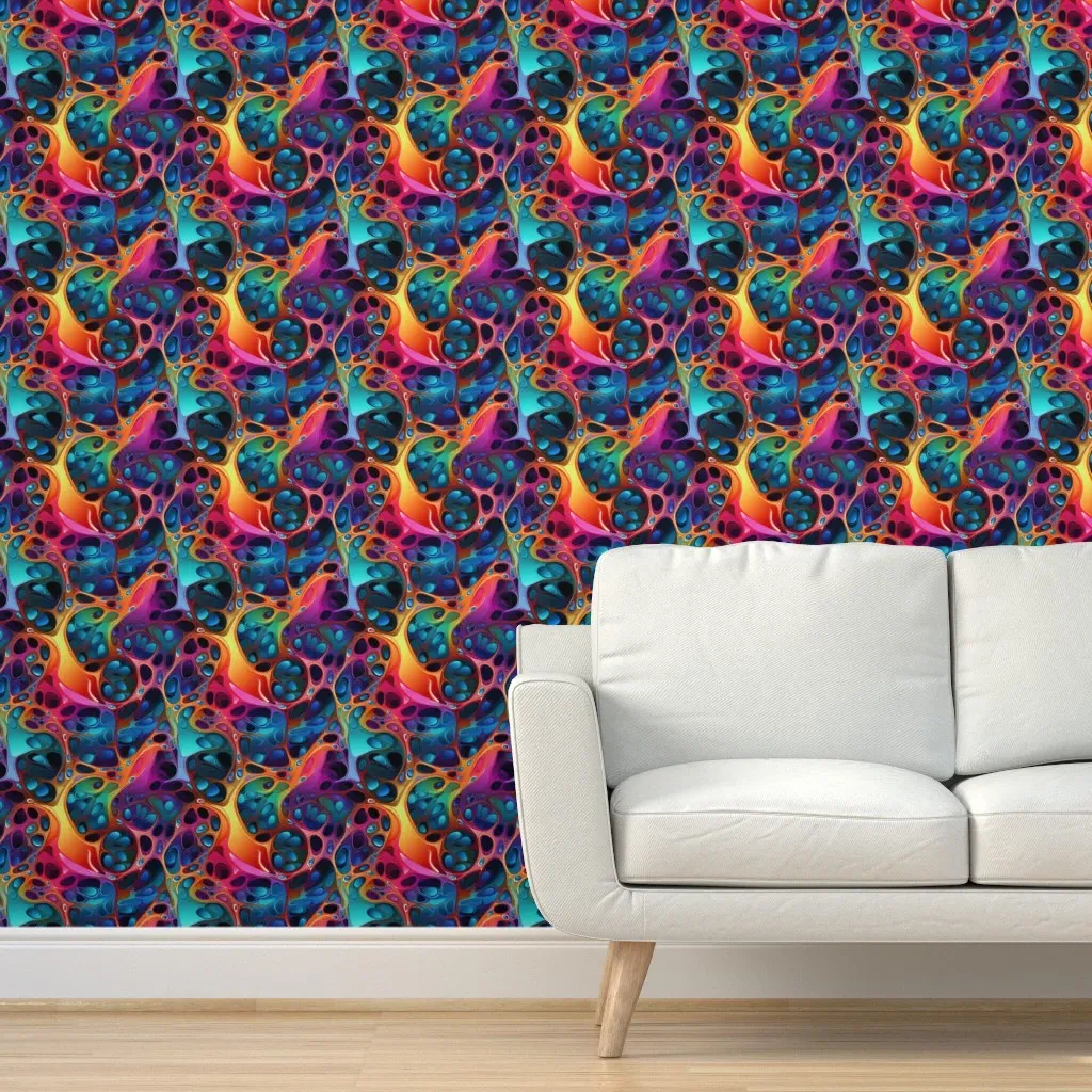 Rainbow Microcosm Peel and Stick Wallpaper - Orange product