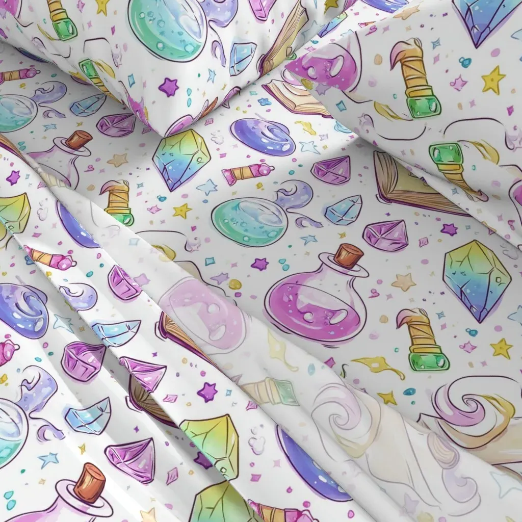 Rainbow Mystical Fantasy Dreamscape Queen Sheet Set - Pink alternate view