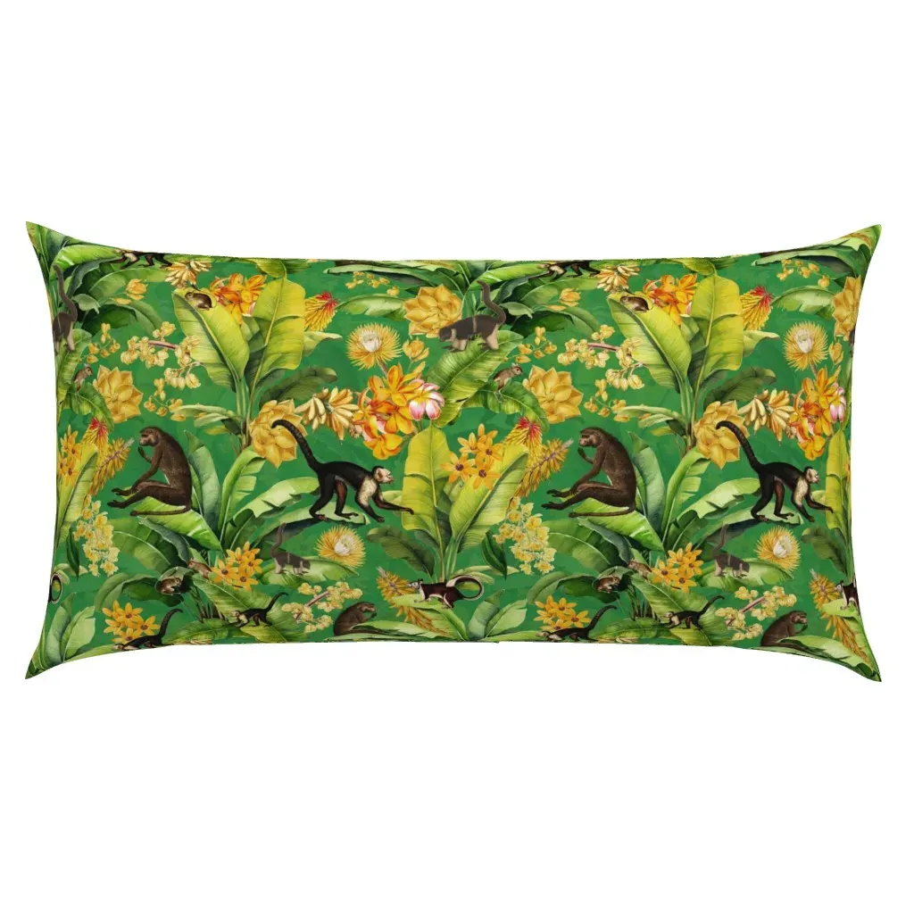 Rainforest Banana Palm Tree King Pillow Sham - Green product