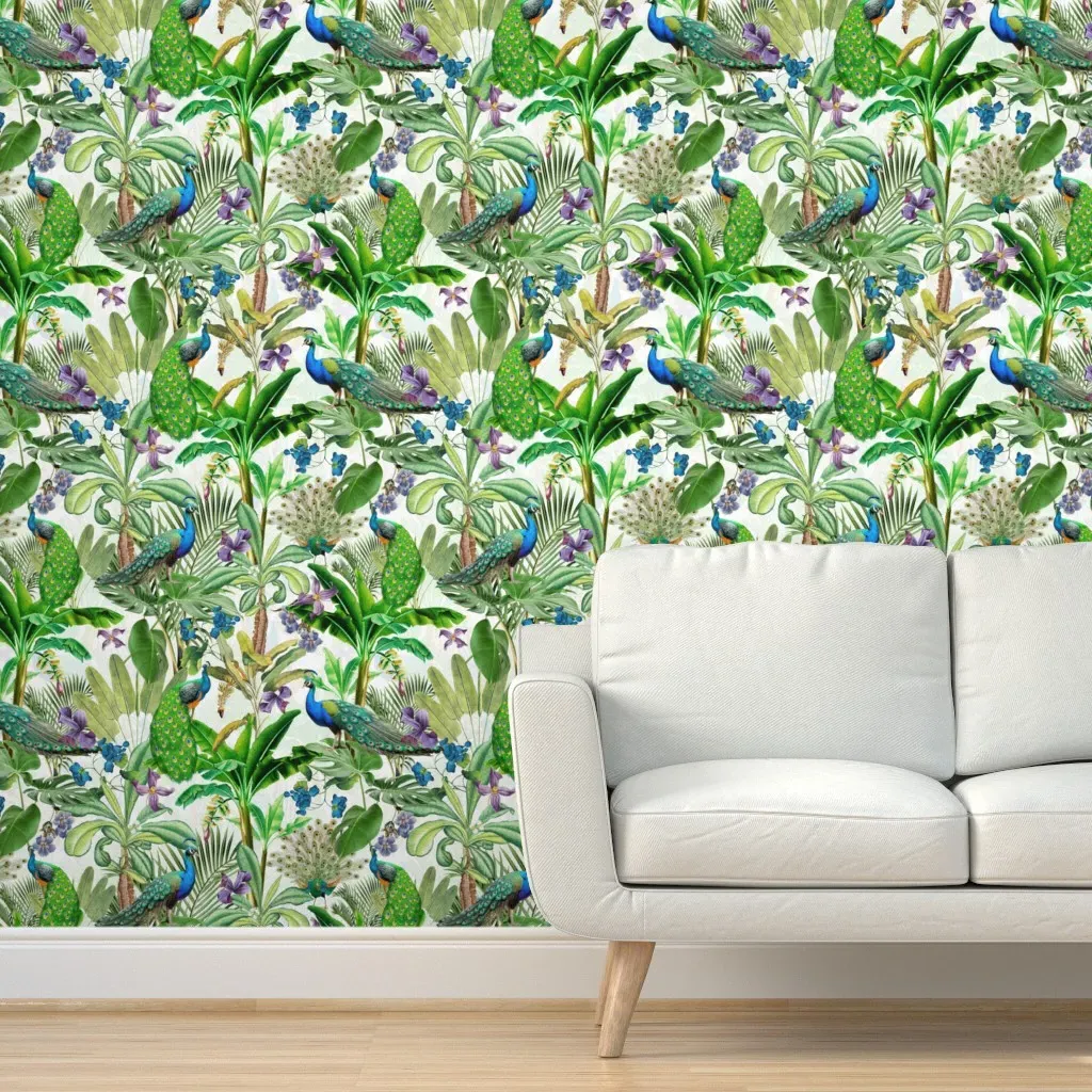 Rainforest Banana Palm Tree Peel and Stick Wallpaper - Green product