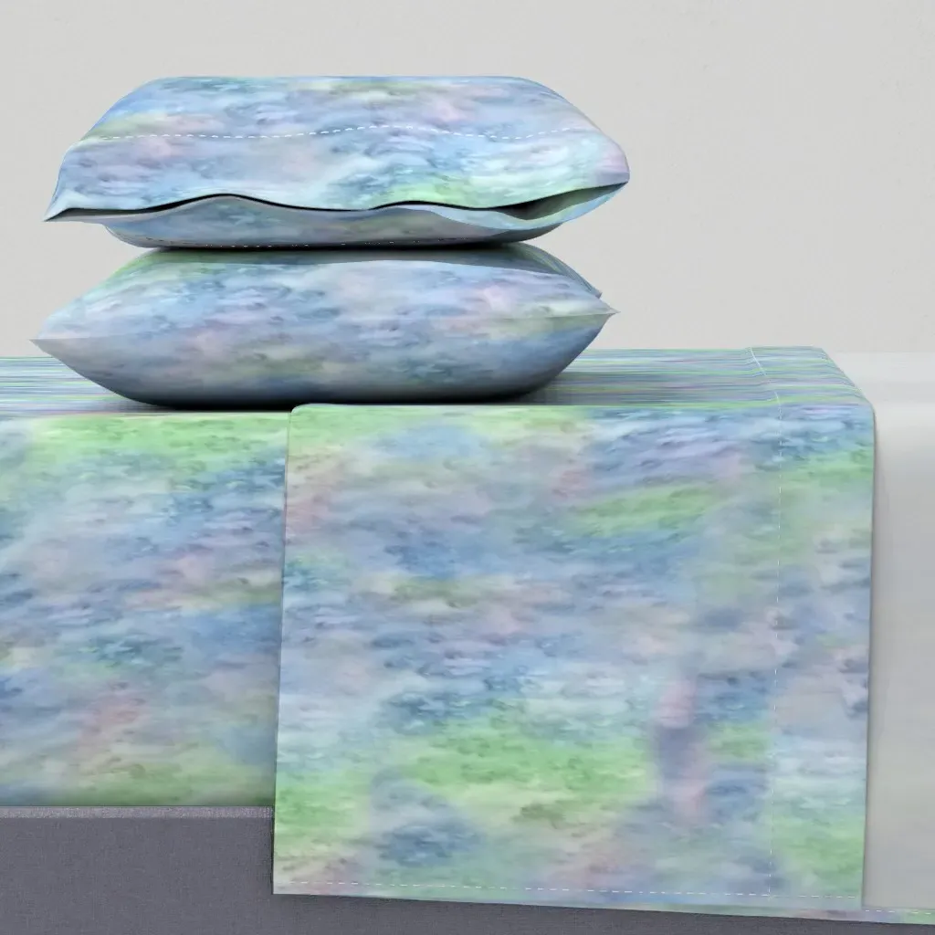 Rainy Salt Texture King Sheet Set - Light Blue product