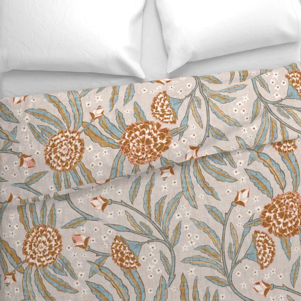 Raja Floral XXX-Large Duvet Cover - Terracotta alternate view