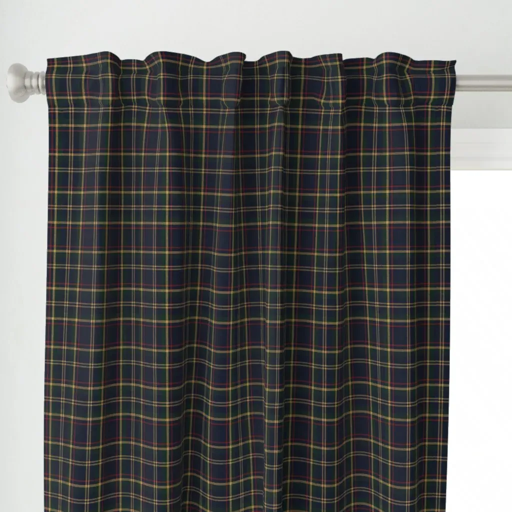 Ralph Inspired Old Money Curtain Panel - Navy Blue alternate view
