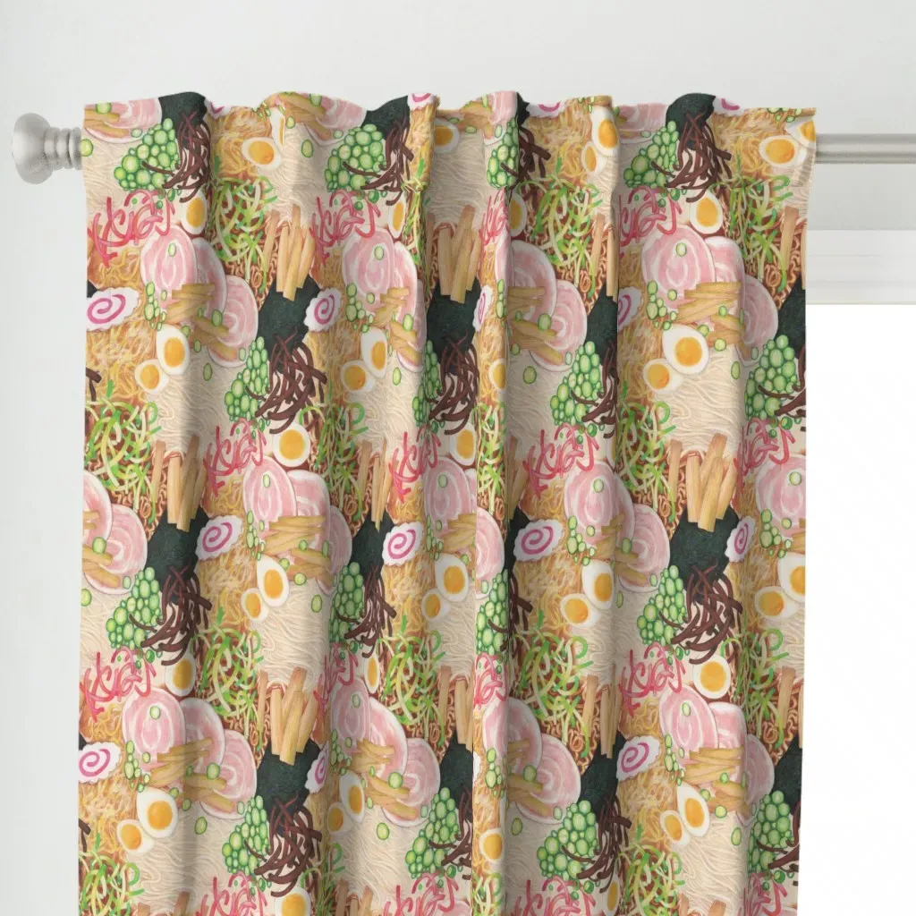 Ramen Curtain Panel - Beige alternate view