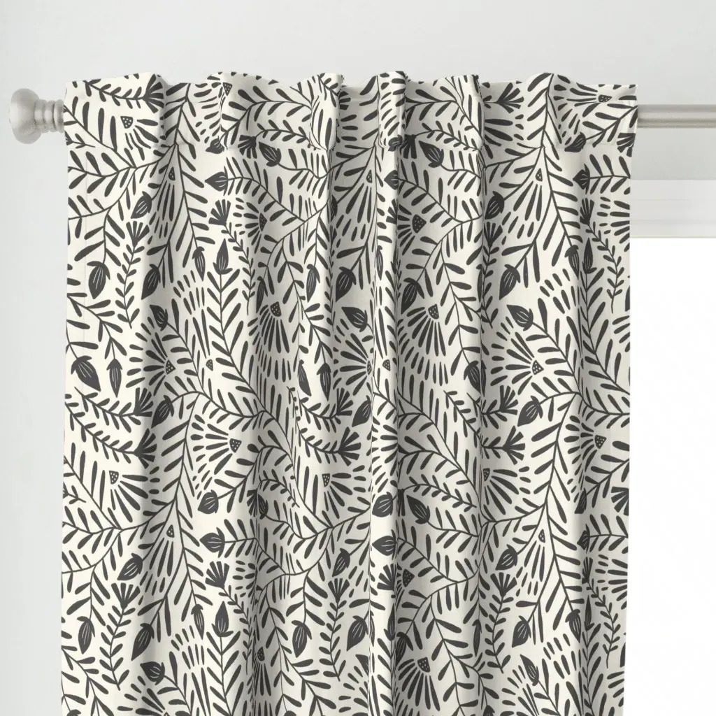 Ramona Curtain Panel - Charcoal alternate view