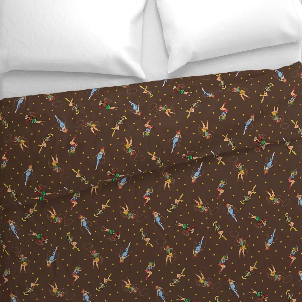 Ranchgirls Duvet Cover - Brown alternate view