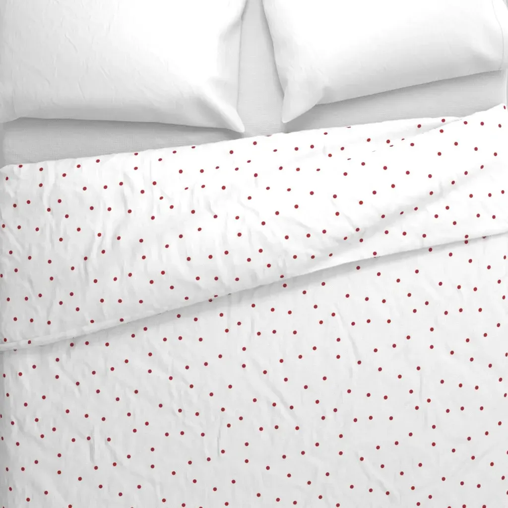 Random Confetti Pattern Duvet Cover - Red alternate view