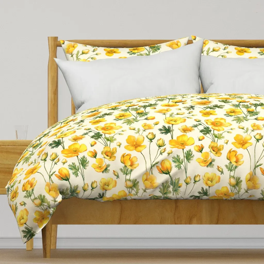 Ranunculus Buttercup Ditsy Duvet Cover - Yellow product