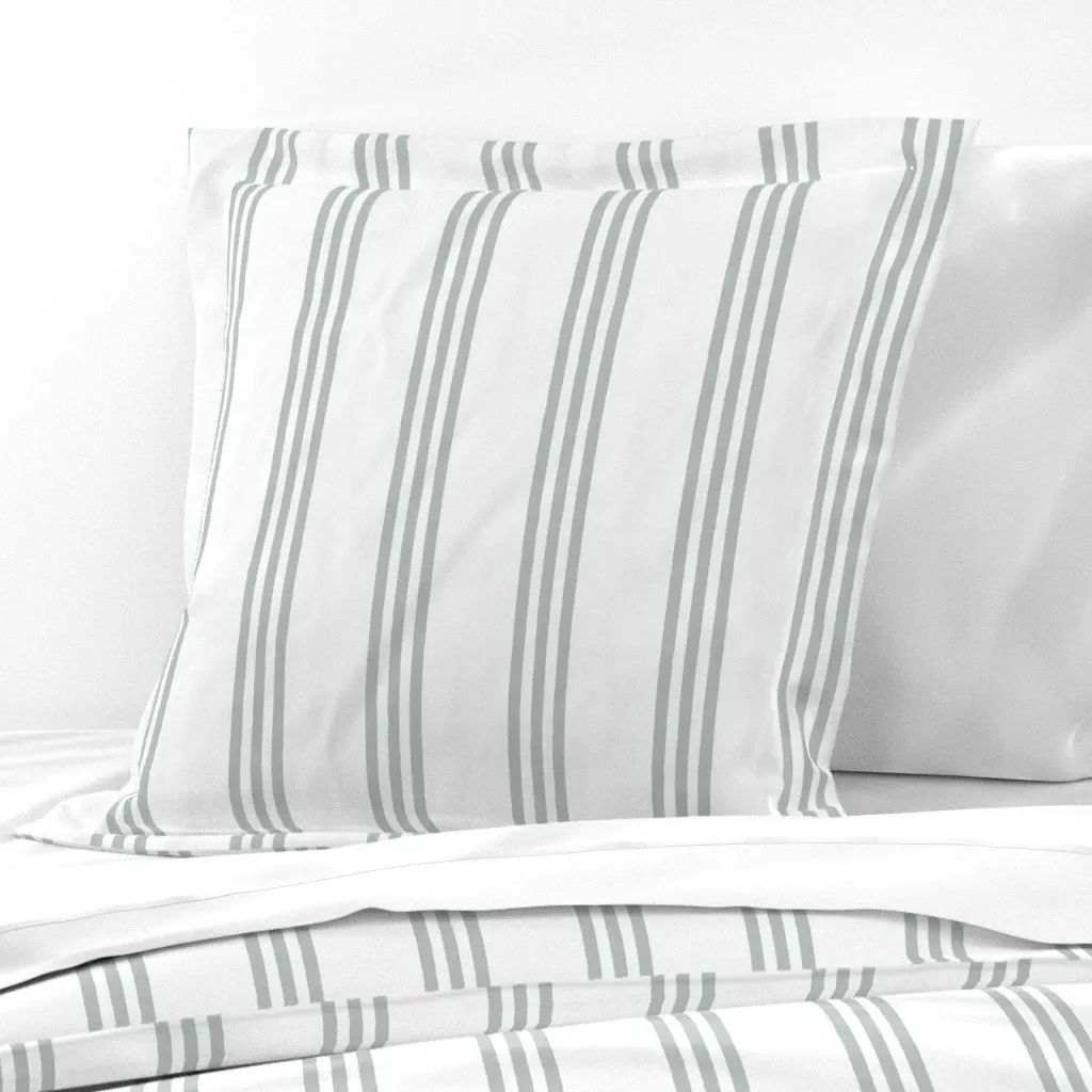 Rawson Stripe Euro Pillow Sham - Light Gray product