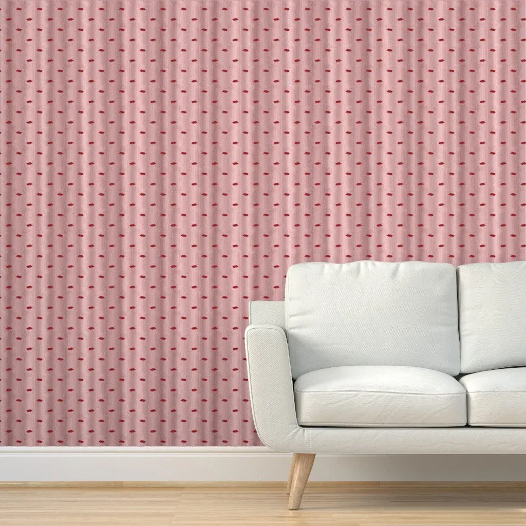 Razorback Seersucker Peel and Stick Wallpaper - Crimson Grey product