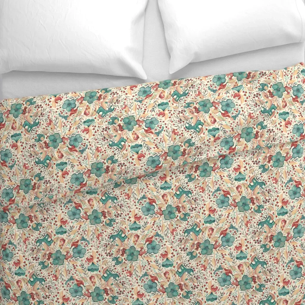 Realgouache Duvet Cover - Teal alternate view