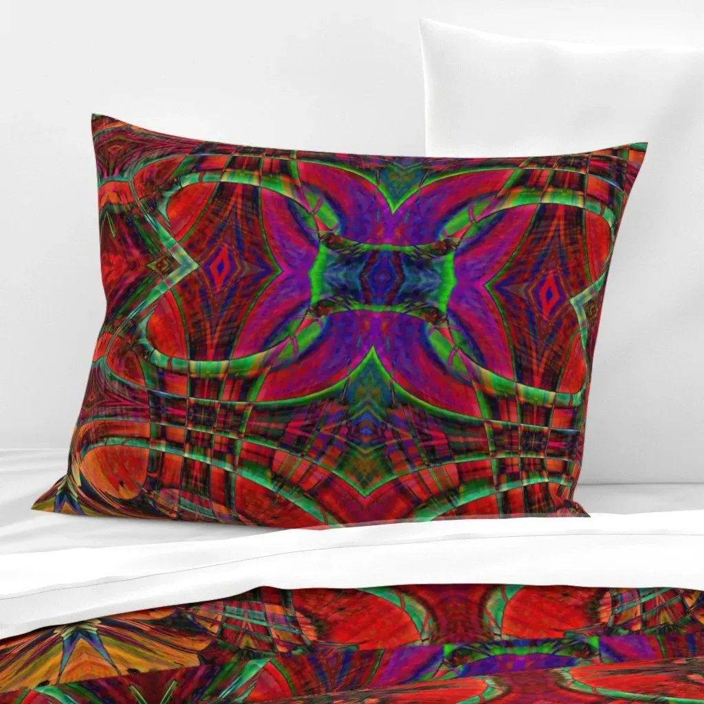 Red Alert Standard Knife Edge Cushion Cover - Red, Cotton Sateen product